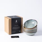 4x Kommen set van 6 stuks – Ø18 cm, VIDI, Alba, saliegroen